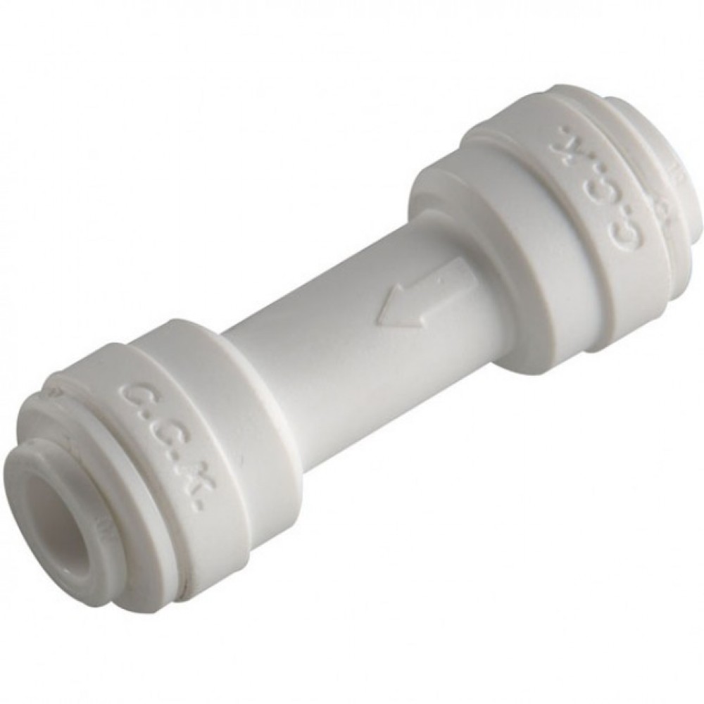 Обратный клапан-соединитель прямой WTS DCC-020Y, 3/8" трубка х 3/8" трубка